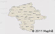 Shaded Relief 3D Map of Mazowieckie, single color outside