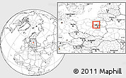 Blank Location Map of Ciechanow, highlighted parent region, within the entire country