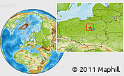 Physical Location Map of Ciechanow