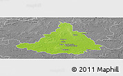 Physical Panoramic Map of Ciechanow, desaturated