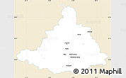 Classic Style Simple Map of Ciechanow, single color outside