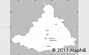 Gray Simple Map of Ciechanow, single color outside