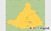 Savanna Style Simple Map of Ciechanow, single color outside