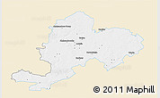 Classic Style 3D Map of Grojec, single color outside