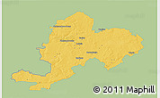 Savanna Style 3D Map of Grojec, single color outside