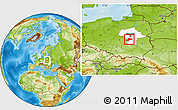 Physical Location Map of Grojec, highlighted parent region