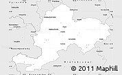 Silver Style Simple Map of Grojec