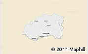 Classic Style 3D Map of Lipsko, single color outside