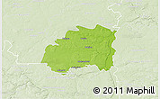 Physical 3D Map of Lipsko, lighten