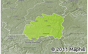 Physical 3D Map of Lipsko, semi-desaturated