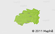 Physical 3D Map of Lipsko, single color outside