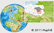 Physical Location Map of Lipsko, highlighted country, highlighted parent region