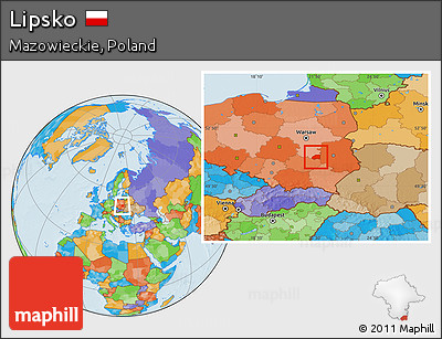 Political Location Map of Lipsko