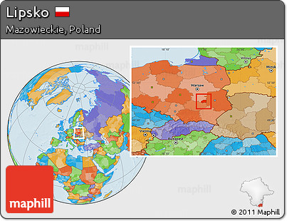 Political Location Map of Lipsko