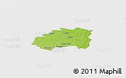 Physical Panoramic Map of Lipsko, single color outside