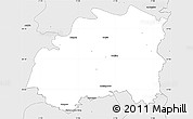 Silver Style Simple Map of Lipsko