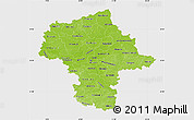 Physical Map of Mazowieckie, single color outside
