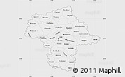Silver Style Map of Mazowieckie, single color outside