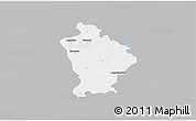 Gray 3D Map of Otwock, single color outside