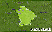 Physical 3D Map of Otwock, darken