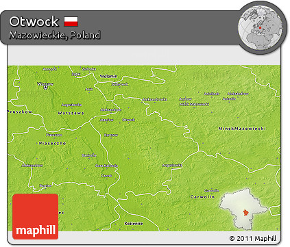 Physical 3D Map of Otwock