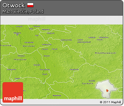 Physical 3D Map of Otwock