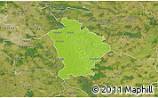 Physical 3D Map of Otwock, satellite outside