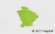 Physical 3D Map of Otwock, single color outside