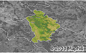 Satellite 3D Map of Otwock, desaturated