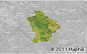 Satellite 3D Map of Otwock, lighten, desaturated
