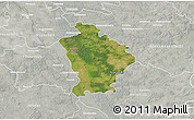 Satellite 3D Map of Otwock, lighten, semi-desaturated