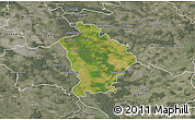 Satellite 3D Map of Otwock, semi-desaturated