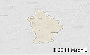 Shaded Relief 3D Map of Otwock, lighten, desaturated
