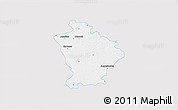 Silver Style 3D Map of Otwock, single color outside