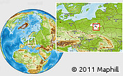 Physical Location Map of Otwock, highlighted parent region, within the entire country