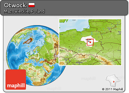Physical Location Map of Otwock, highlighted parent region