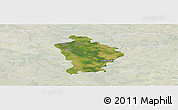 Satellite Panoramic Map of Otwock, lighten
