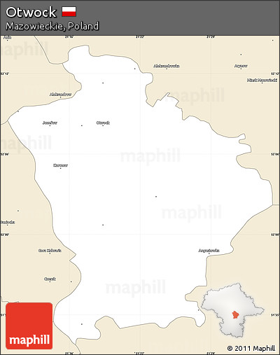 Classic Style Simple Map of Otwock