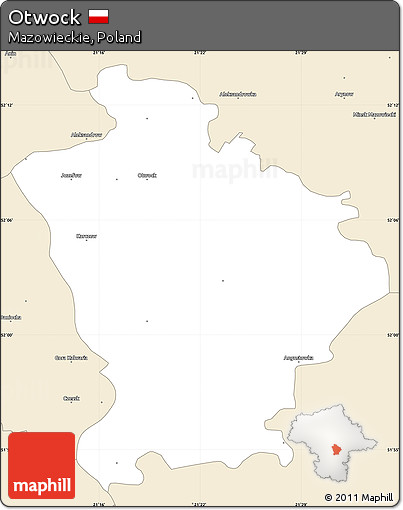 Classic Style Simple Map of Otwock