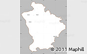 Gray Simple Map of Otwock, cropped outside
