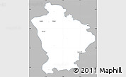 Gray Simple Map of Otwock, single color outside