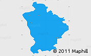 Political Simple Map of Otwock, single color outside