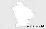 Silver Style Simple Map of Otwock, cropped outside