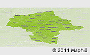 Physical Panoramic Map of Mazowieckie, lighten