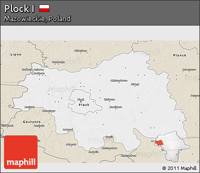 Classic Style 3D Map of Plock I
