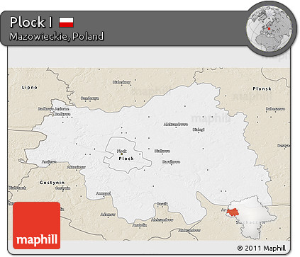 Classic Style 3D Map of Plock I