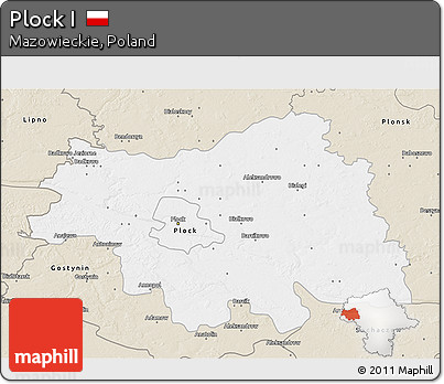 Classic Style 3D Map of Plock I