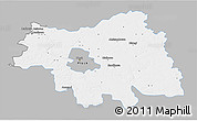 Gray 3D Map of Plock I, single color outside