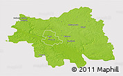 Physical 3D Map of Plock I, cropped outside