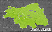 Physical 3D Map of Plock I, darken, desaturated
